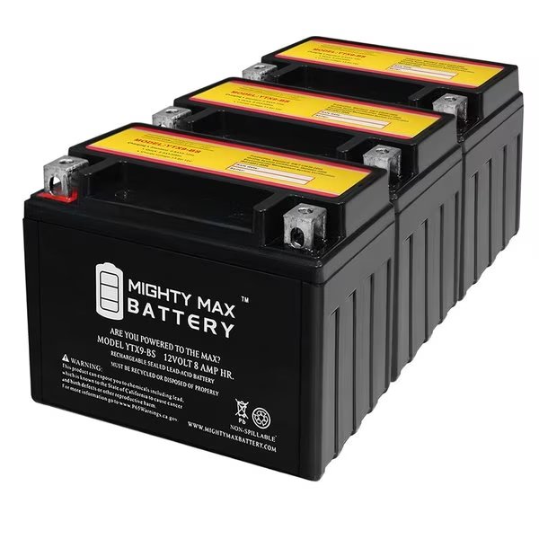 YTX9-BS SLA Replacement Battery for Shotgun 9-BS - 3PK, Mighty Max Battery, Mfr#: MAX3953818